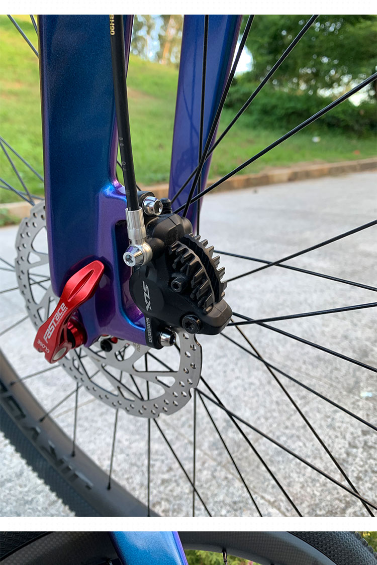 进口日本全碳纤维山地车椎管前叉轻量化高强度碟刹越野xc自行车硬叉