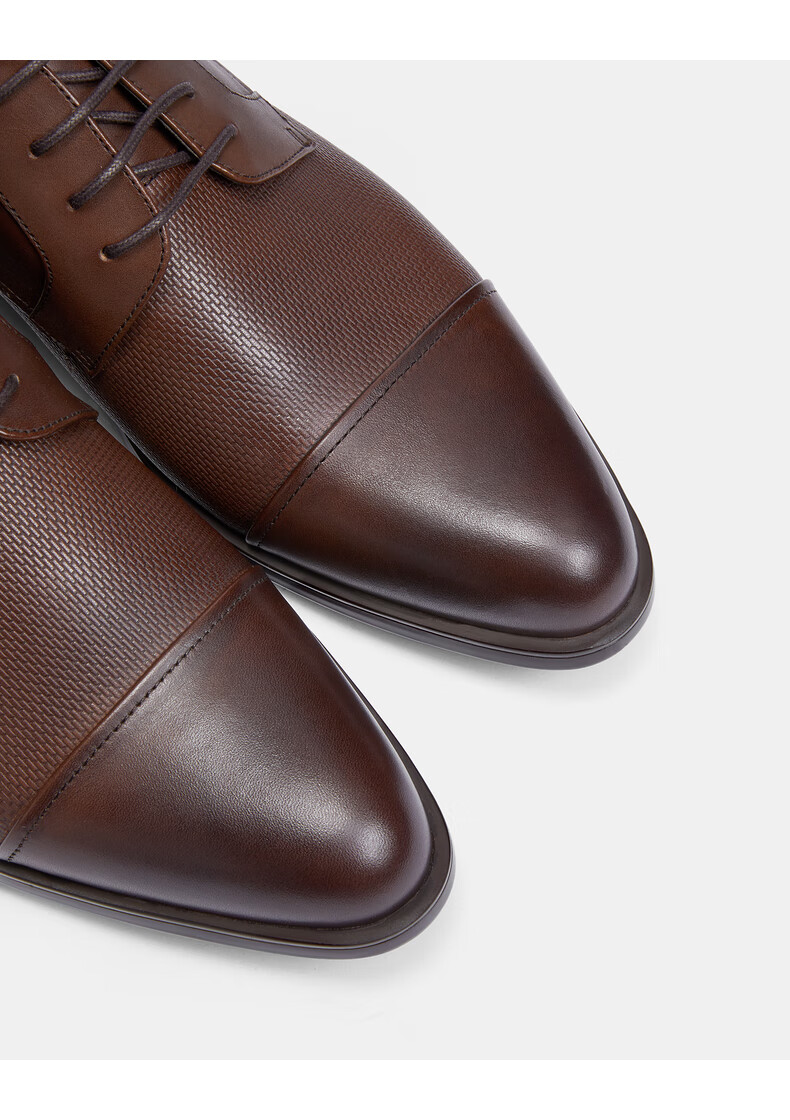 pedro德比鞋男士时尚拼接设计牛皮皮鞋pm146380015黑色39