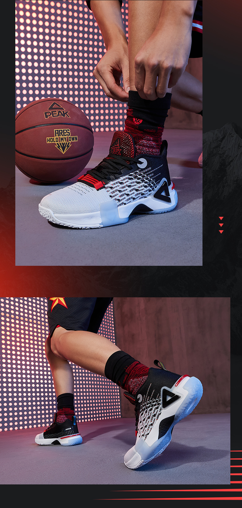 匹克态极速鹰篮球鞋男款2021夏季新款低帮实战耐磨减震学生球鞋混合色