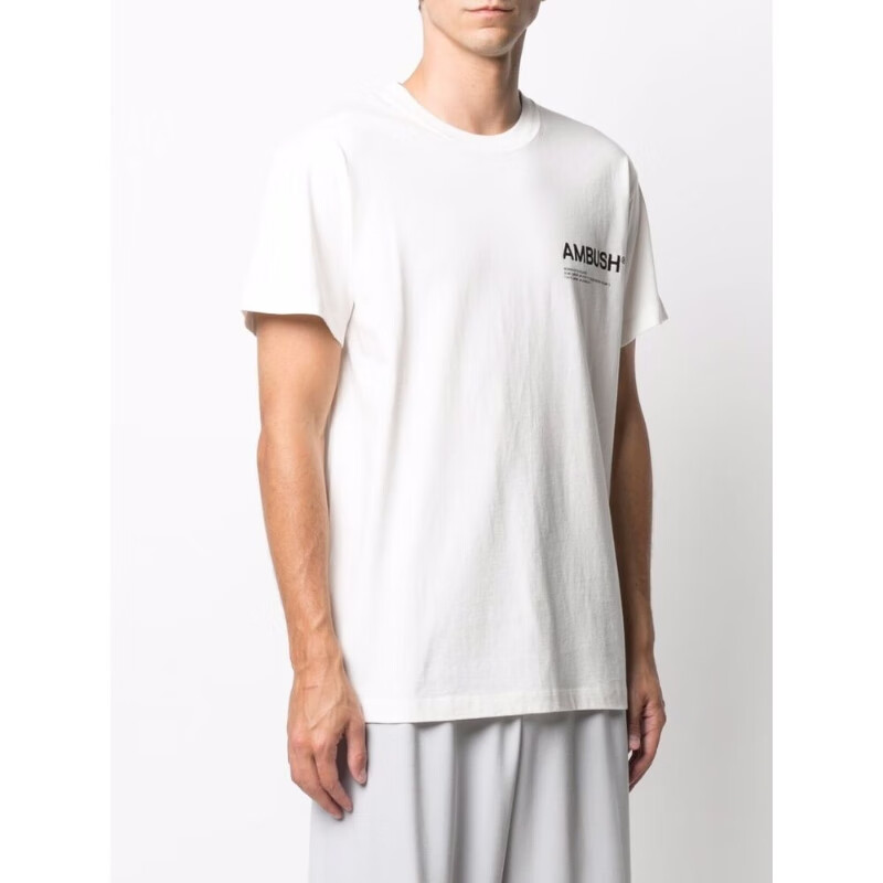 欧洲直采ambush男装2021秋冬男士t恤bmaa007f21jer0010310白色s