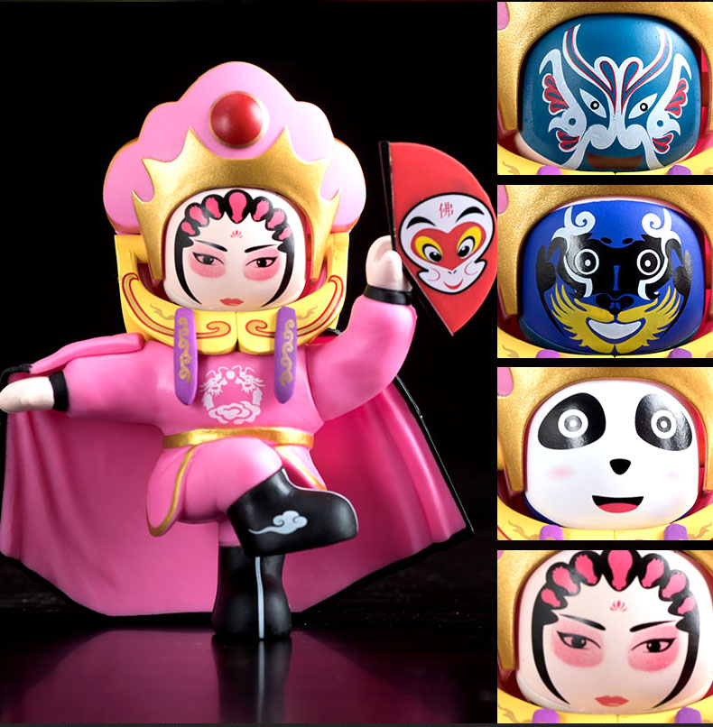 小女孩生日礼物盲盒童年卡通成都川剧变脸旅游纪念品功夫熊猫变脸公仔