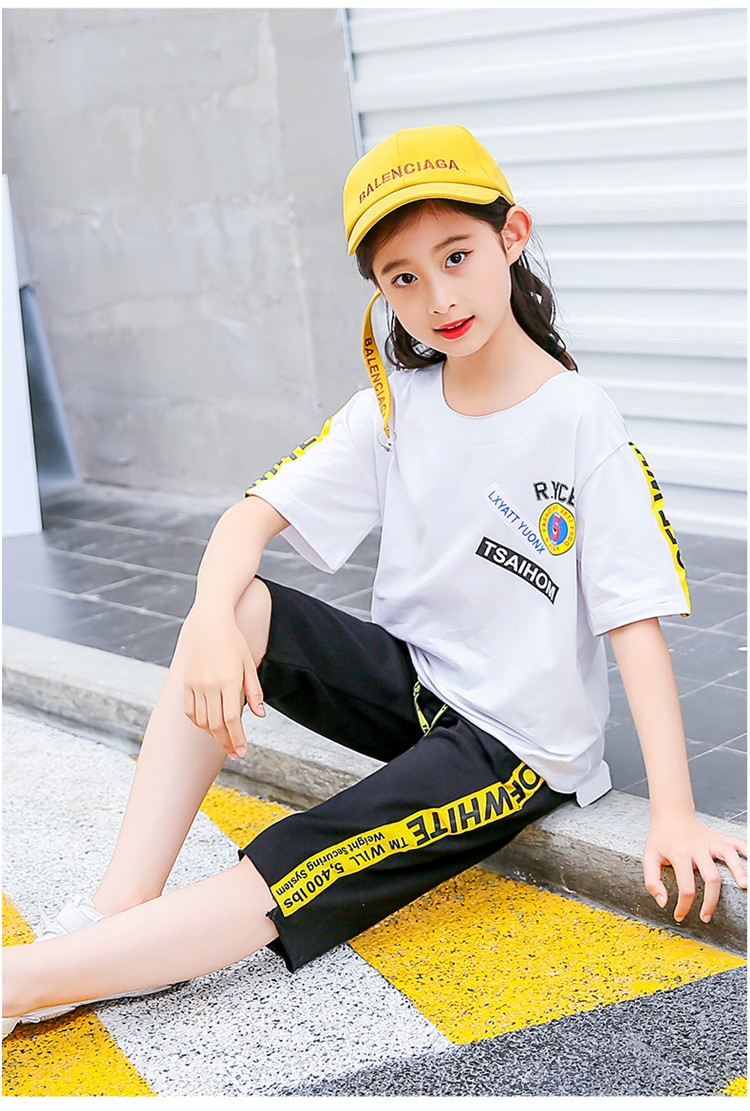 童装女童套装儿童短袖夏装2022夏季新款4-16岁小女孩