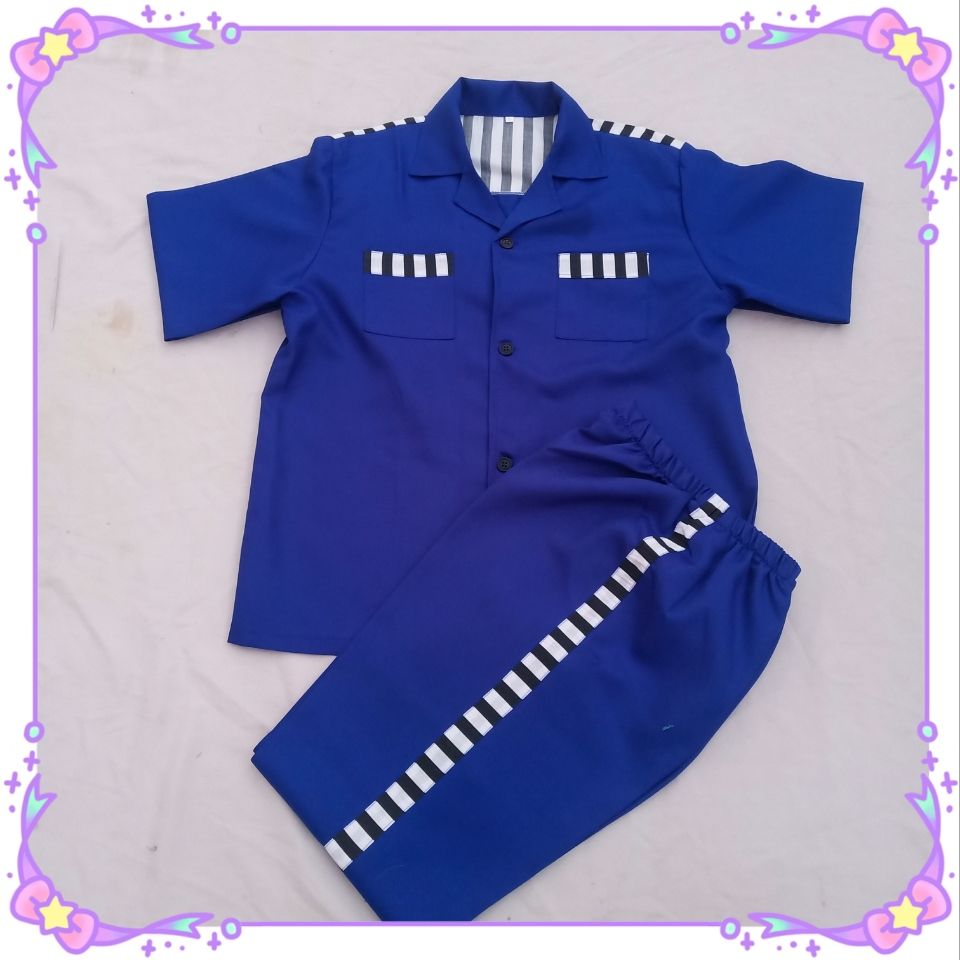 囚服长袖男女监狱囚犯衣表演舞台剧演出道具服装 兰灰色短裤 165 适合