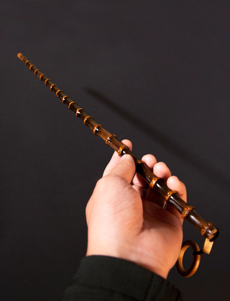 紫竹家教鞭天然实心竹手把件玉竹教鞭手工竹鞭教棍戒尺竹子直径约10cm