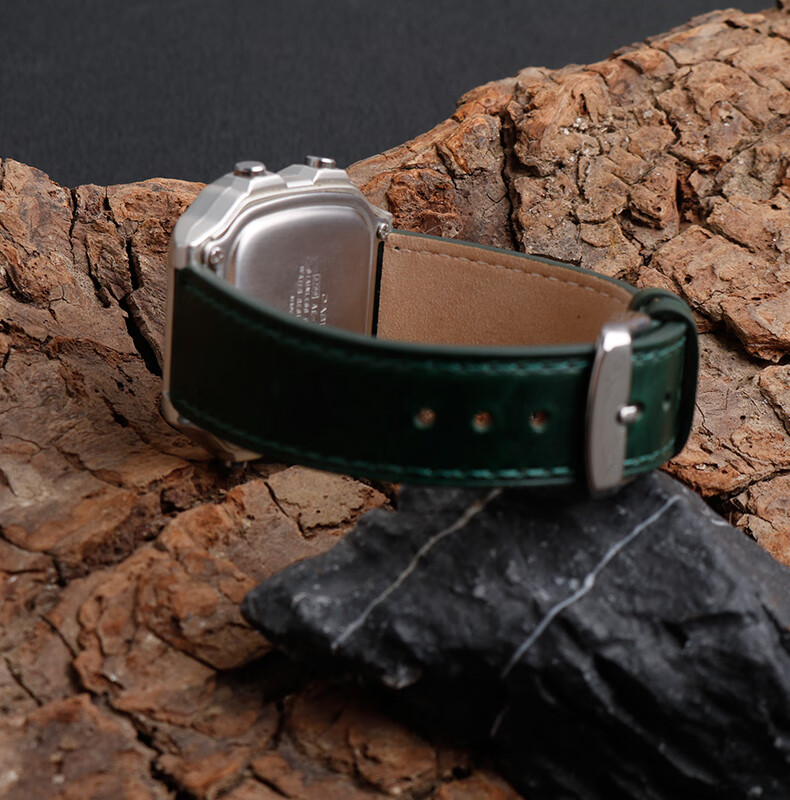 代用卡西欧表带ae-1200ae-1300f-108w-216 mrw200小方表爆裂纹真皮