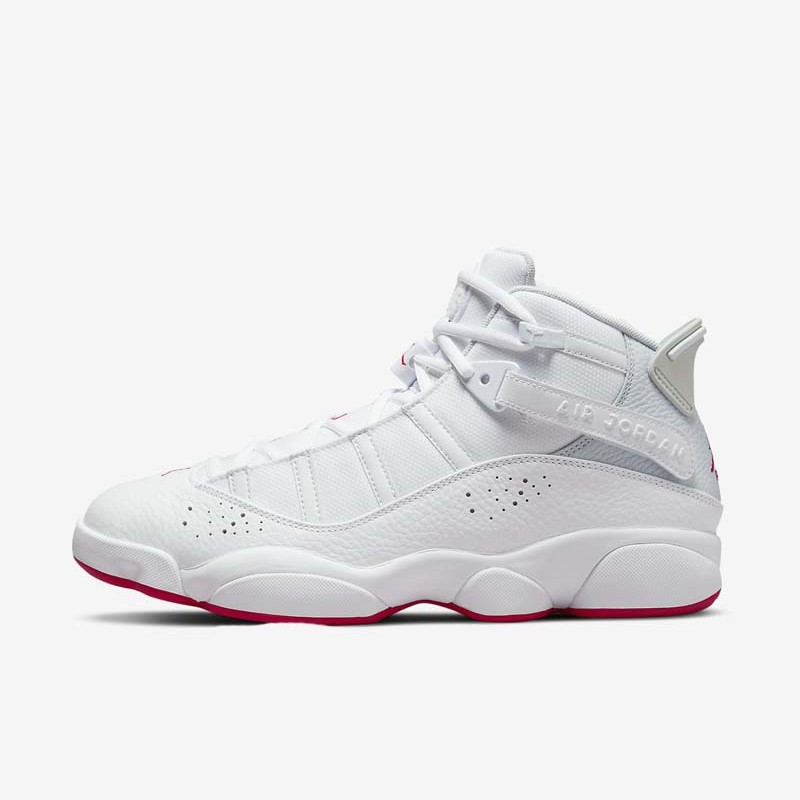 耐克男鞋air jordan 6 rings aj乔6六冠王白红男子高帮篮球鞋 322992