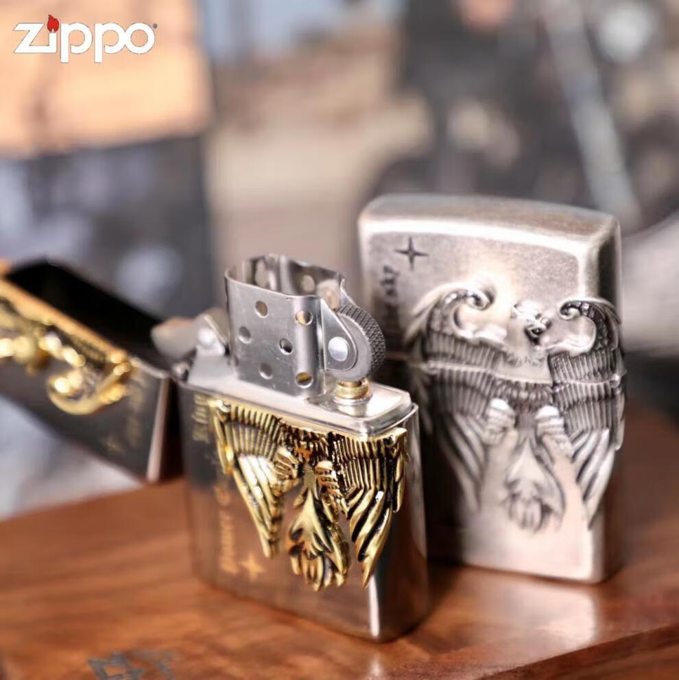 zippo防风打火机 天空 权利之鹰煤油打火机 古银天空【图片 价格 品牌