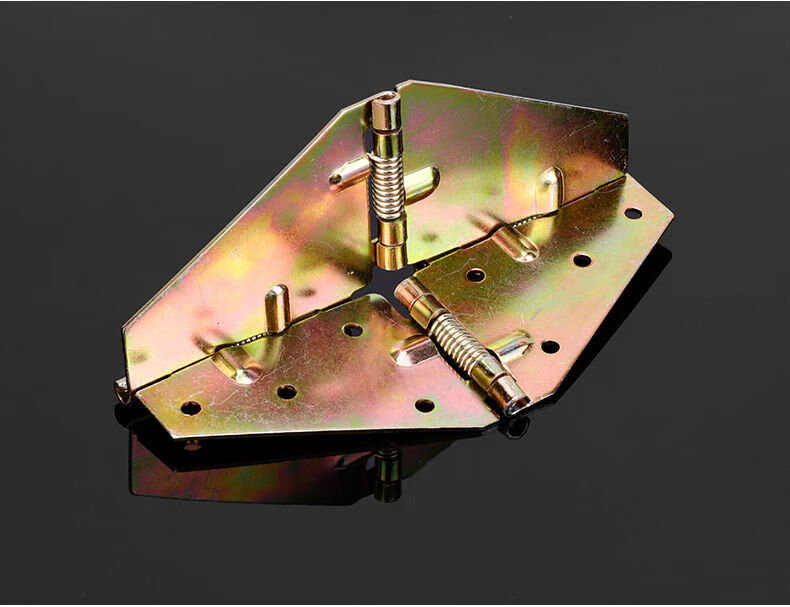 弹簧十字铰餐桌翻板铰链圆桌翻板合页折叠圆桌蝴蝶铰链五金配件小号2