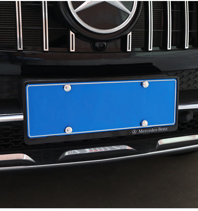 奔驰gle350 gle450车牌架框gls450 gla s级新交规牌照框托改装饰 车牌
