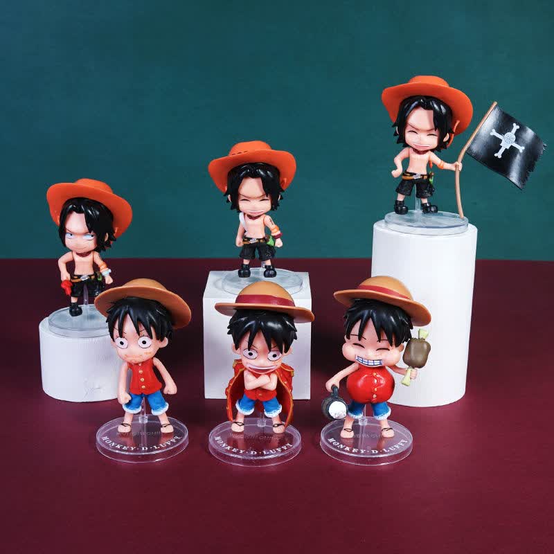 手办路飞乔巴索隆艾斯罗公仔周边玩偶模型摆件生日礼物组立艾斯q版