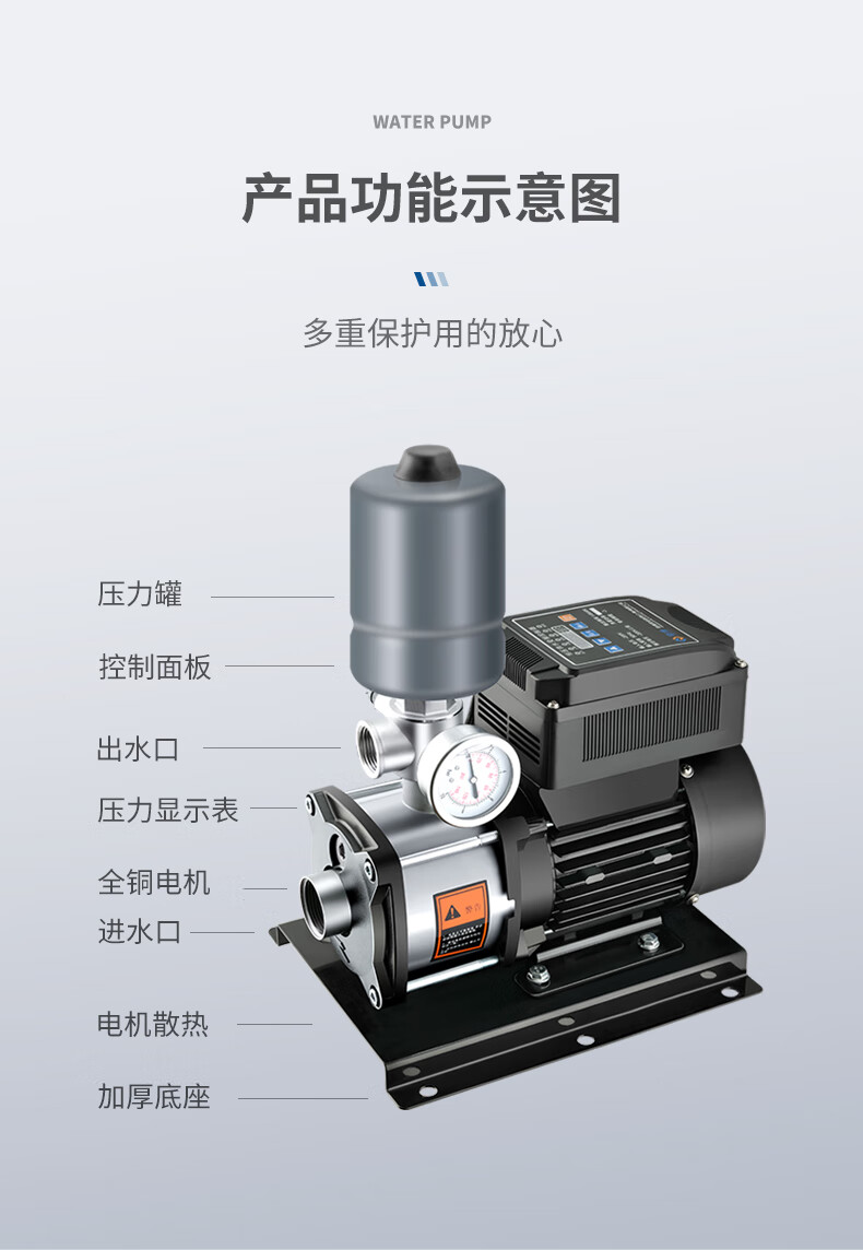 泵家用自动恒压泵自来水增压泵稳压泵 che4-6/1500w变频泵【图片 价格