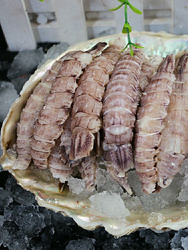 皮皮虾肉新鲜冷冻爬虾濑尿虾虾姑肉琵琶虾肉无壳生肉熟肉去壳纯肉腾旺