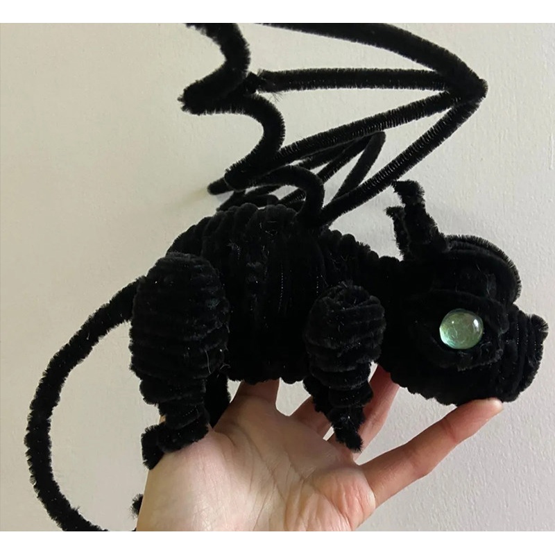 扭棒龙手工龙恐龙小龙网红龙小丑龙现做定制现货玩具 小黑龙【图片