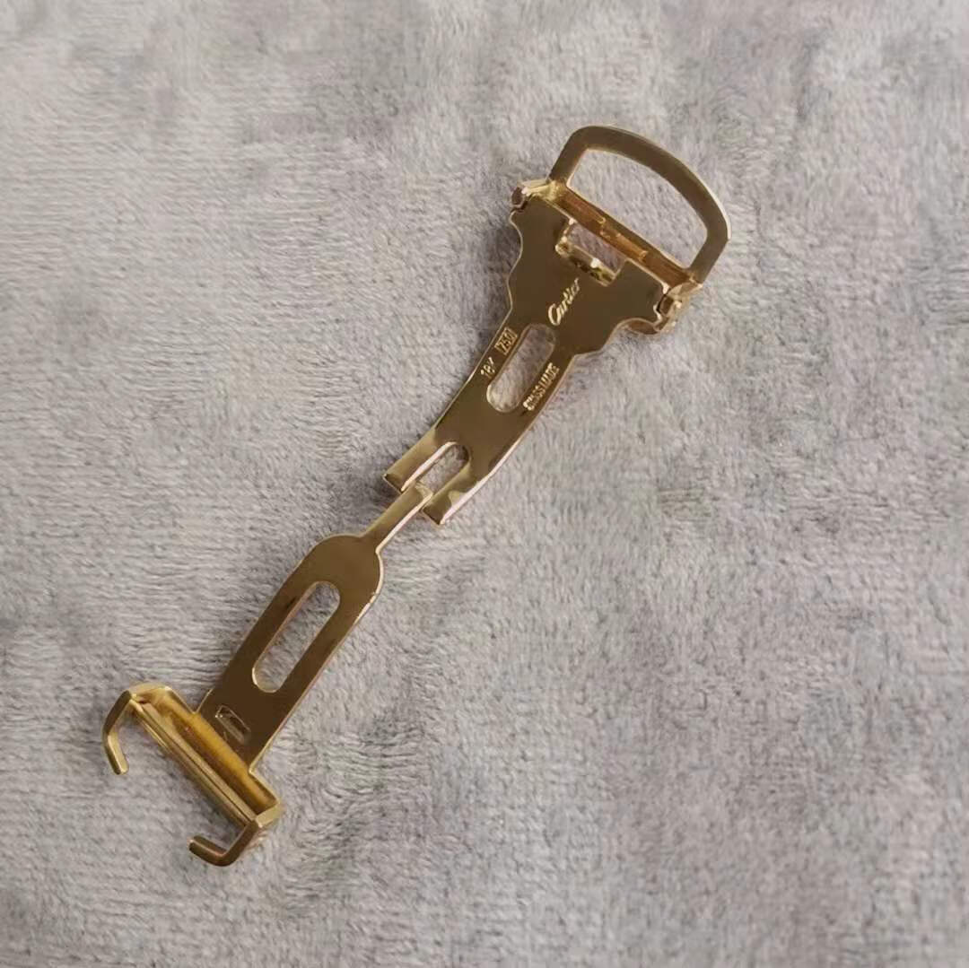 适用原装卡地亚表带女手表男蓝气球坦克精钢表扣配件蝴蝶扣折叠扣