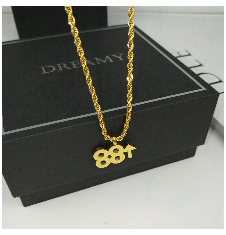 【京挑好礼】【京享品质】88rising项链88上升rising项链嘻哈hiphop吊