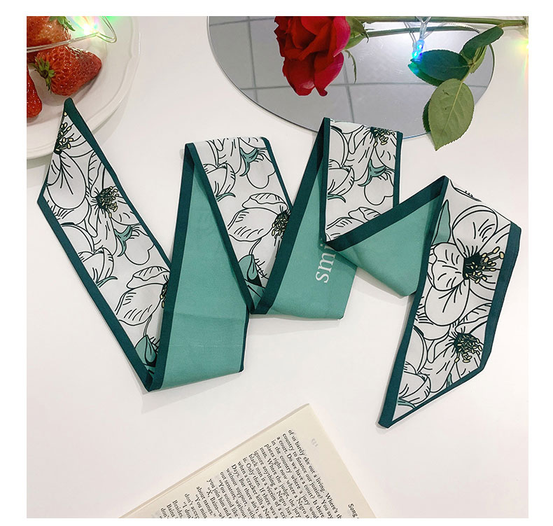 桃花发带复古法式碎花头绳飘带扎头发丝带绑发绑马尾丝巾发饰女时尚