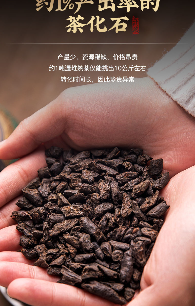 糯香茶化石碎銀子糯香碎銀子茶化石熟茶中國茗茶葉500g 2罐【圖片