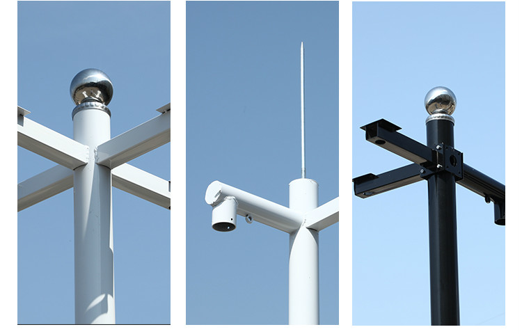 监控立杆2米25米3米35米4米5米6米小区不锈钢立柱枪机球机支架