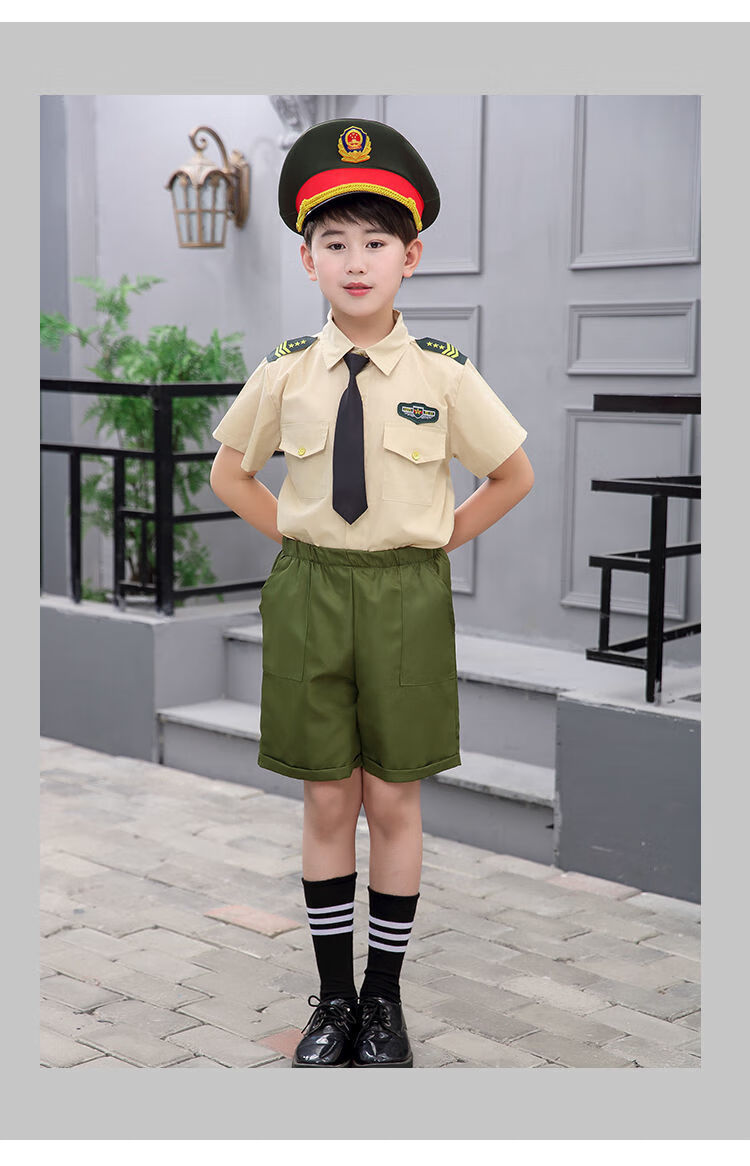 曼迪尚冬季换新儿童海陆空军衣服表演服小学生合唱服男女童升旗手诗歌