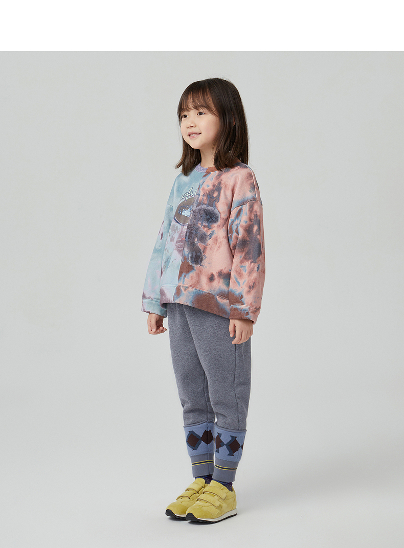 jnby by jnby江南布衣童装男女童儿童秋冬装折扣新款休闲简约拼接卫衣