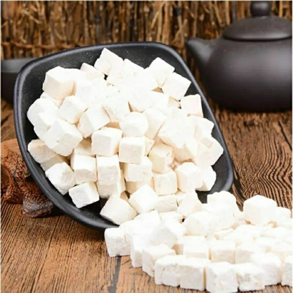 白茯苓快中药材 云南茯苓粉 无硫白茯苓 茯苓丁 茯苓块 500g 茯苓块