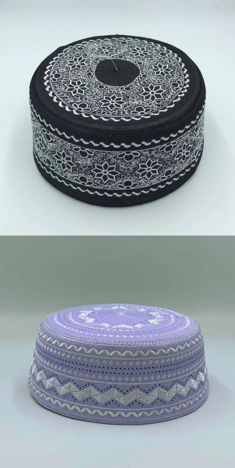 礼拜帽回男士回族帽子男民族风回回2022年春季新款回民回族帽蓝白色