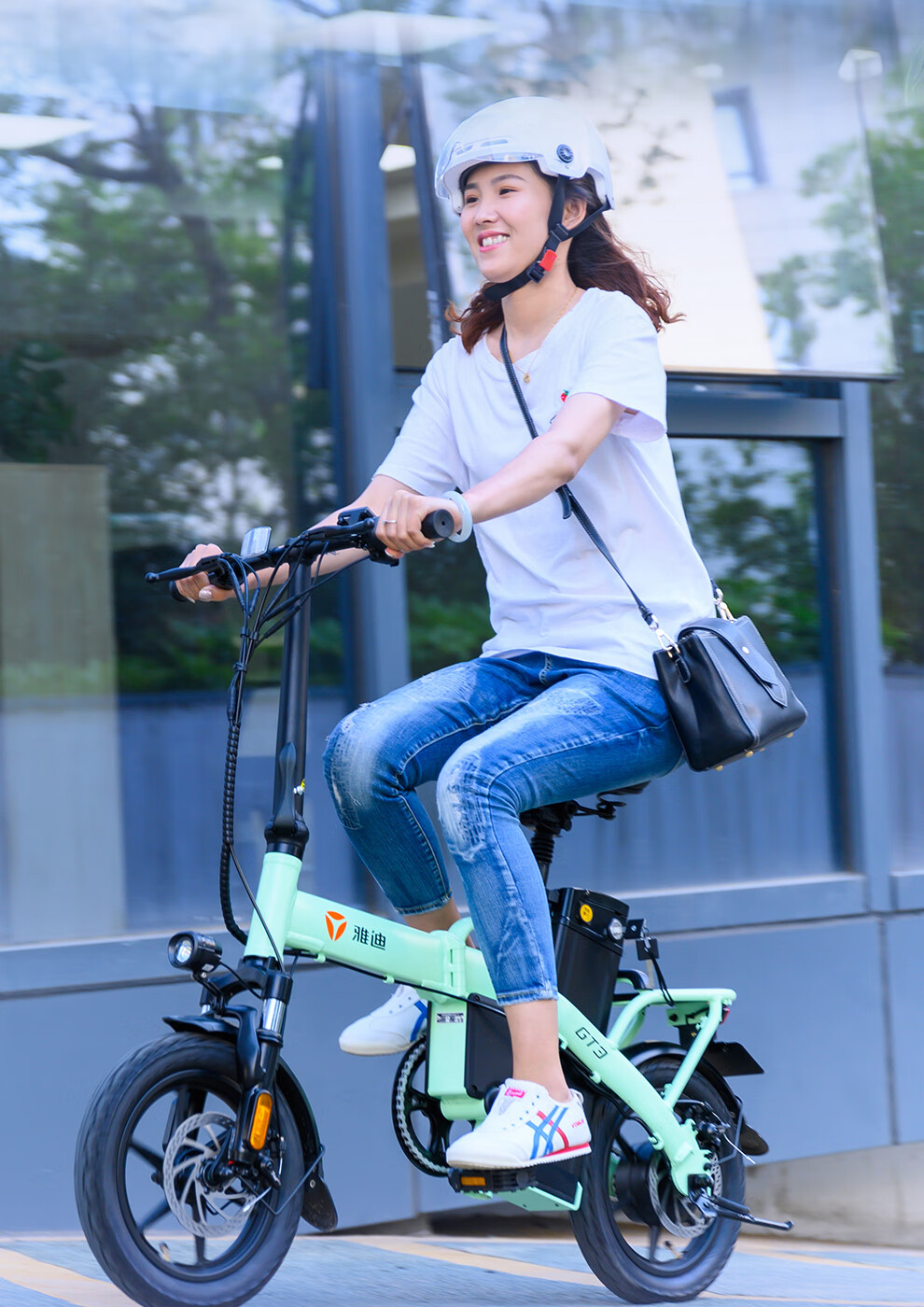 雅迪yade代驾折叠锂电池折叠电动自行车m321porgt1gt3外卖成人迷你