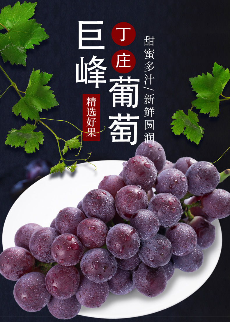 句容丁庄葡萄巨峰5斤礼盒装顺丰水果整箱现摘新鲜仅发江浙沪皖