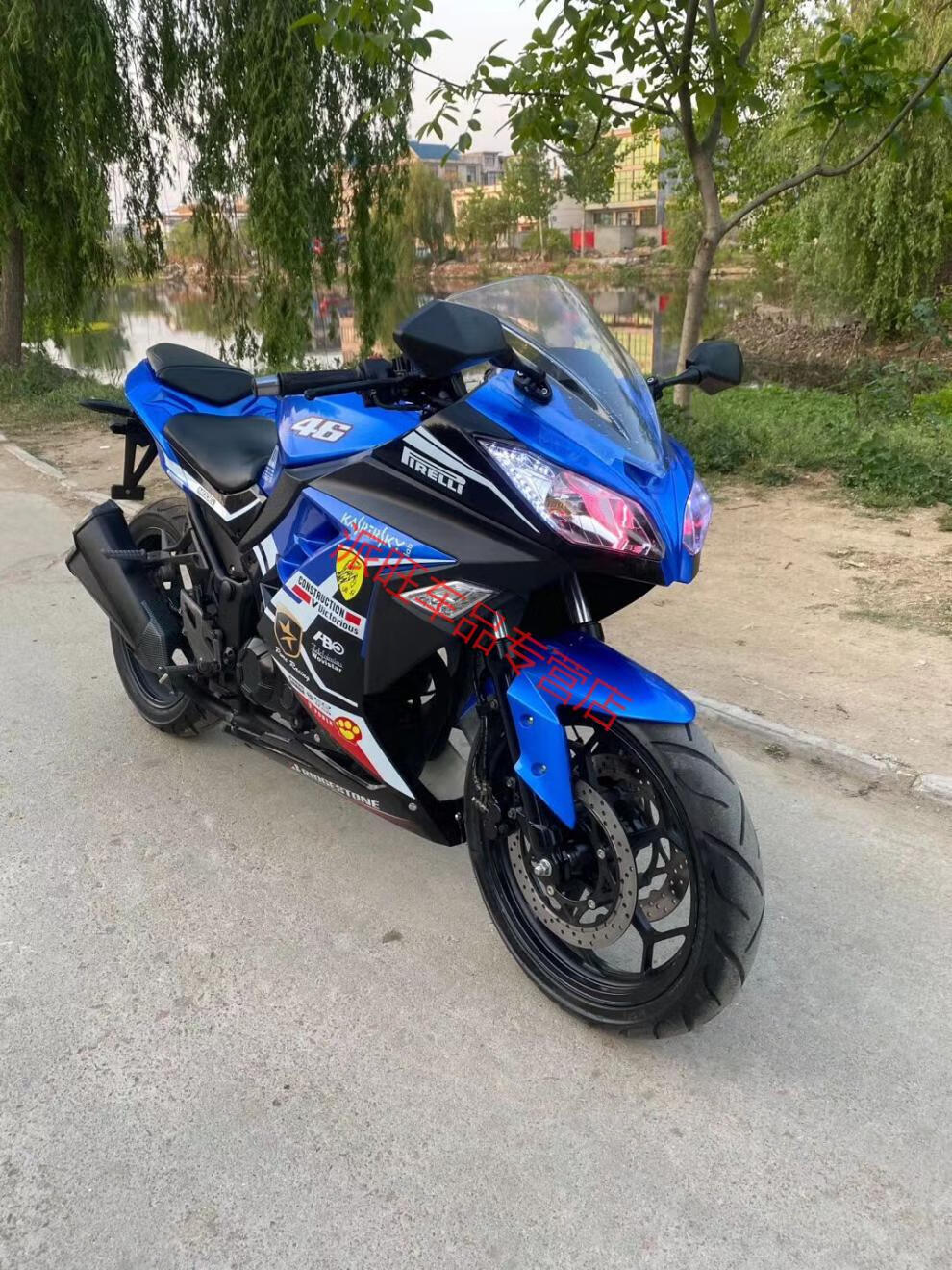 定制款式全新国四电喷小忍者摩托车250单杠双杠缸水冷地平线整车可