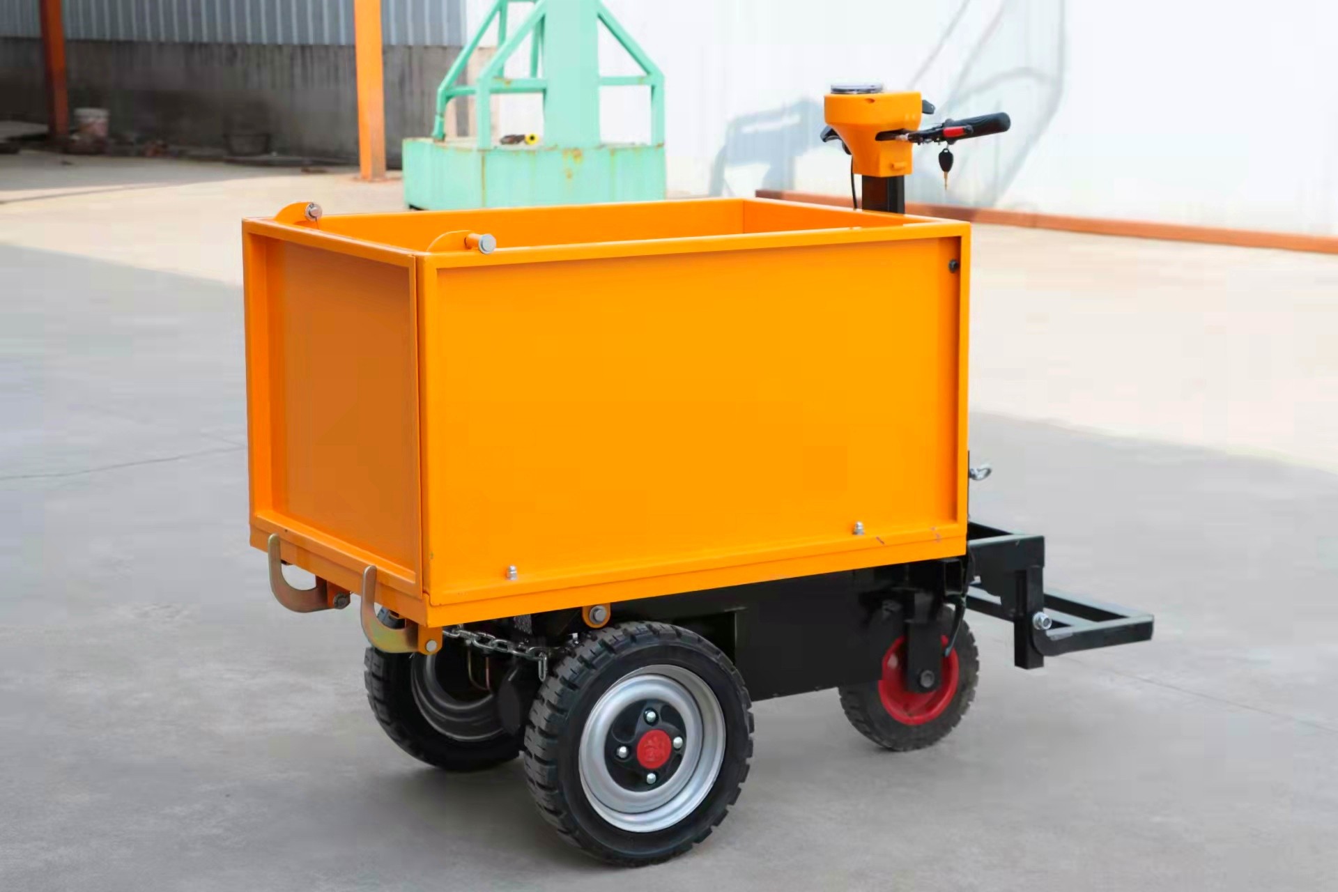 工地电动三轮自卸翻斗车手推平板车养殖不锈钢拉推粪车拉砖上料车