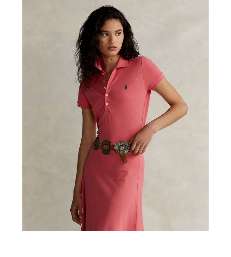 ralph lauren/拉夫劳伦女装 21年早秋a字型polo领连衣裙rl22387 600