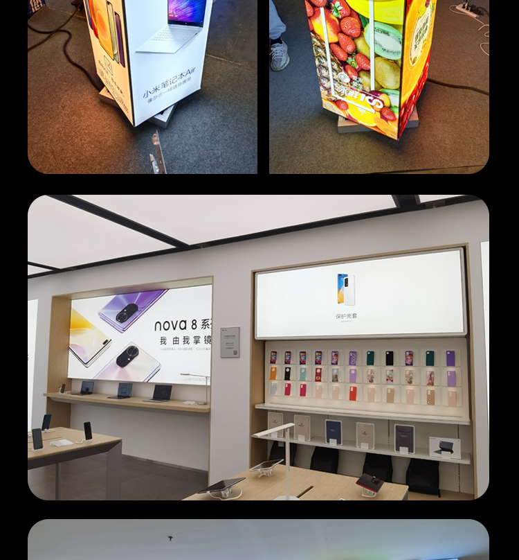 温妤uv软膜灯箱广告牌挂墙式led无边框超薄灯手机店天花定做卡布悬挂 