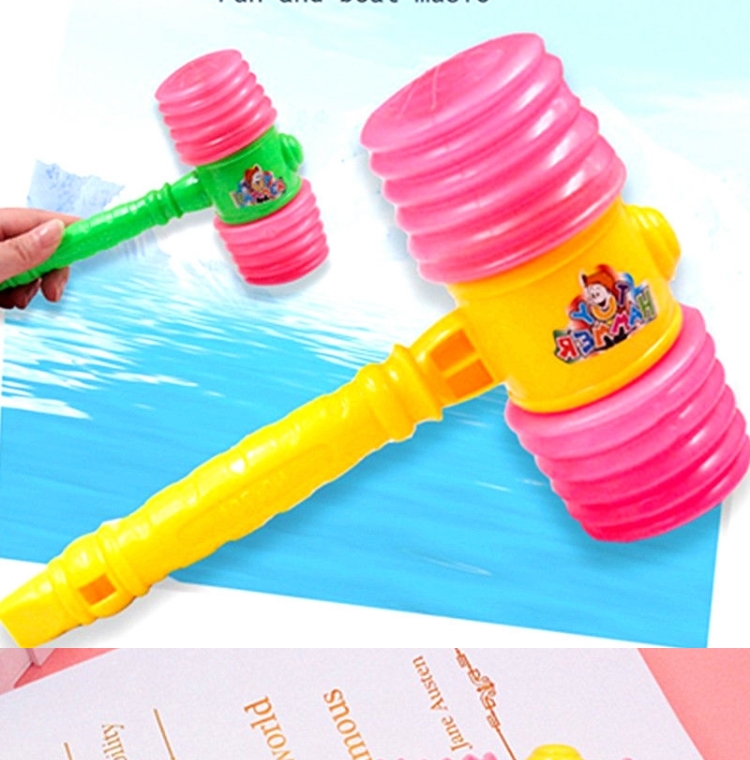 儿童塑料仿真小锤子玩具声25cm塑料bb响锤 发声敲打儿童早教 玩具 p40