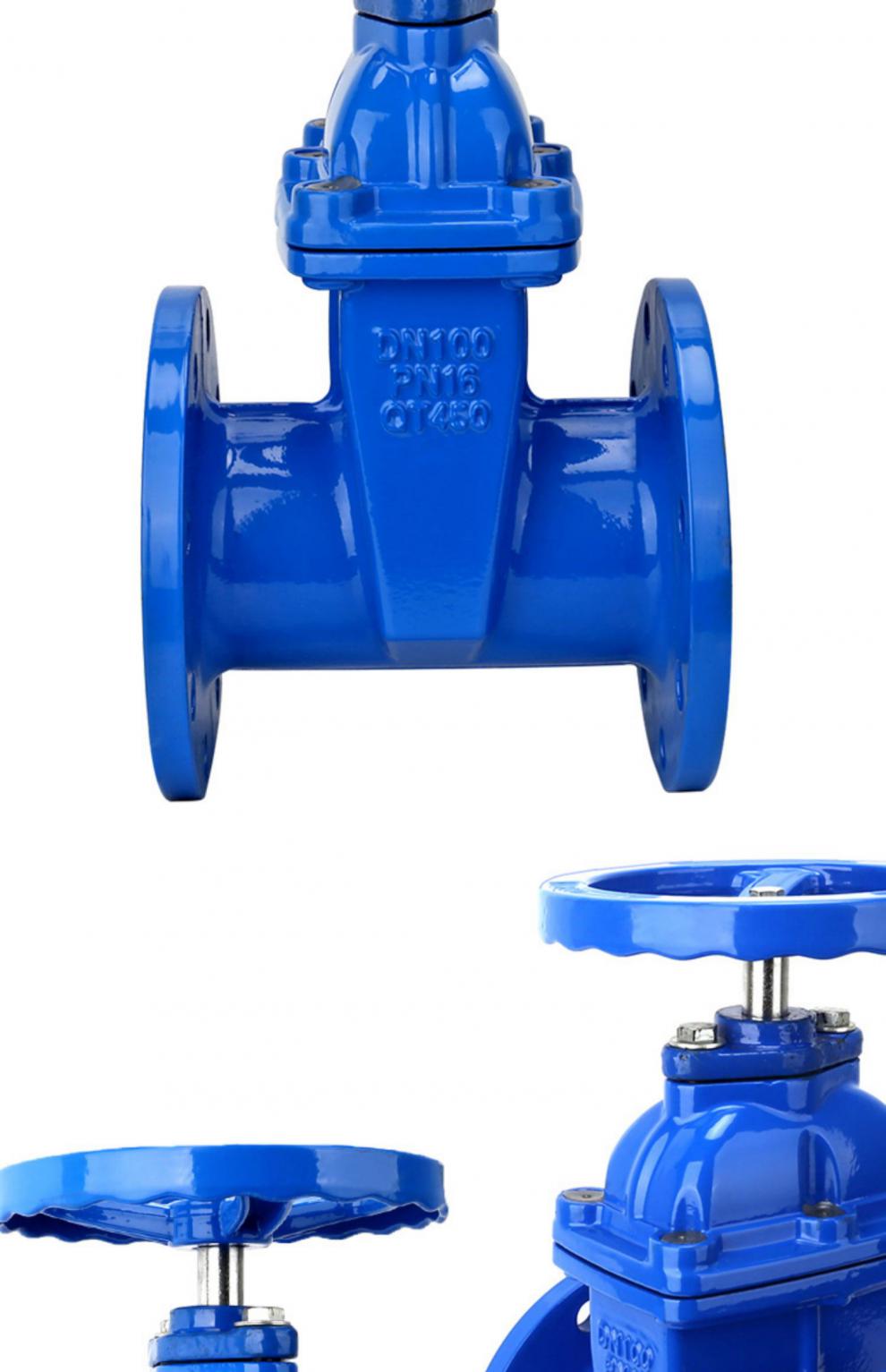 法兰软密封暗杆弹性座封闸阀z45x16q消防自来水球墨铸铁闸阀dn50dn400