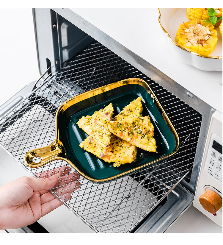 钧艺瑰宝北欧一人食餐具成人烧烤盘新瓷盘子感分格餐盘圆形碗盘套装