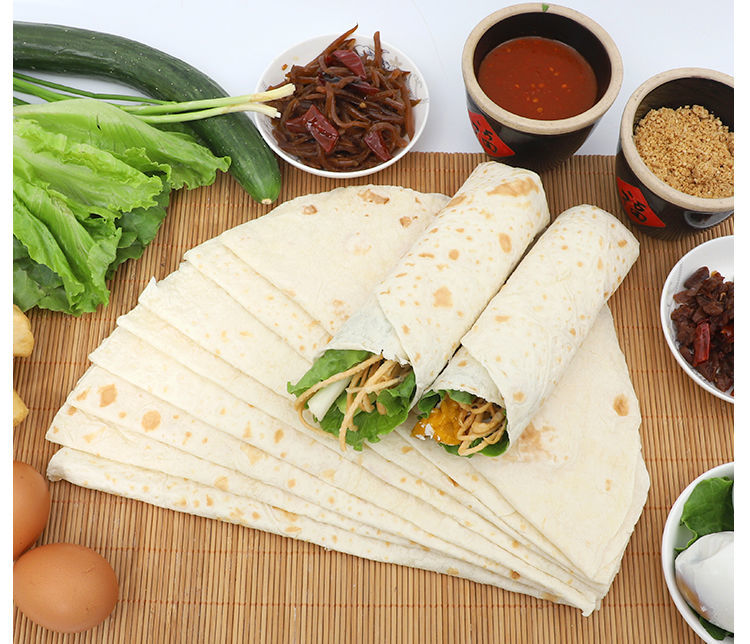 山东单饼饼无油速食卷饼手抓软面饼卷菜软煎饼早餐烙饼1斤装真空保鲜