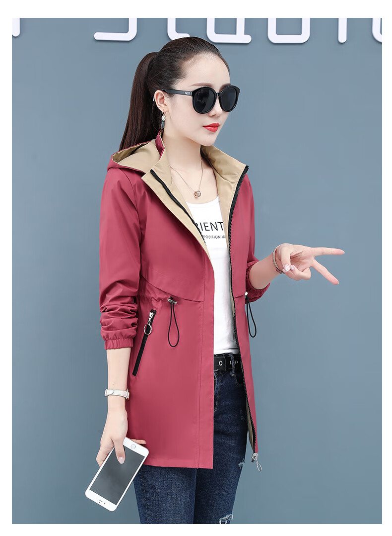 女2022新款女士风衣外套女春秋中款年秋季新款宽松休闲百搭秋冬时尚潮