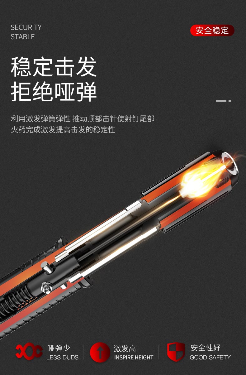 小型气钉吊顶神器一体射钉枪发射瓦斯弹药炮钉枪线槽打钉枪 小型射钉