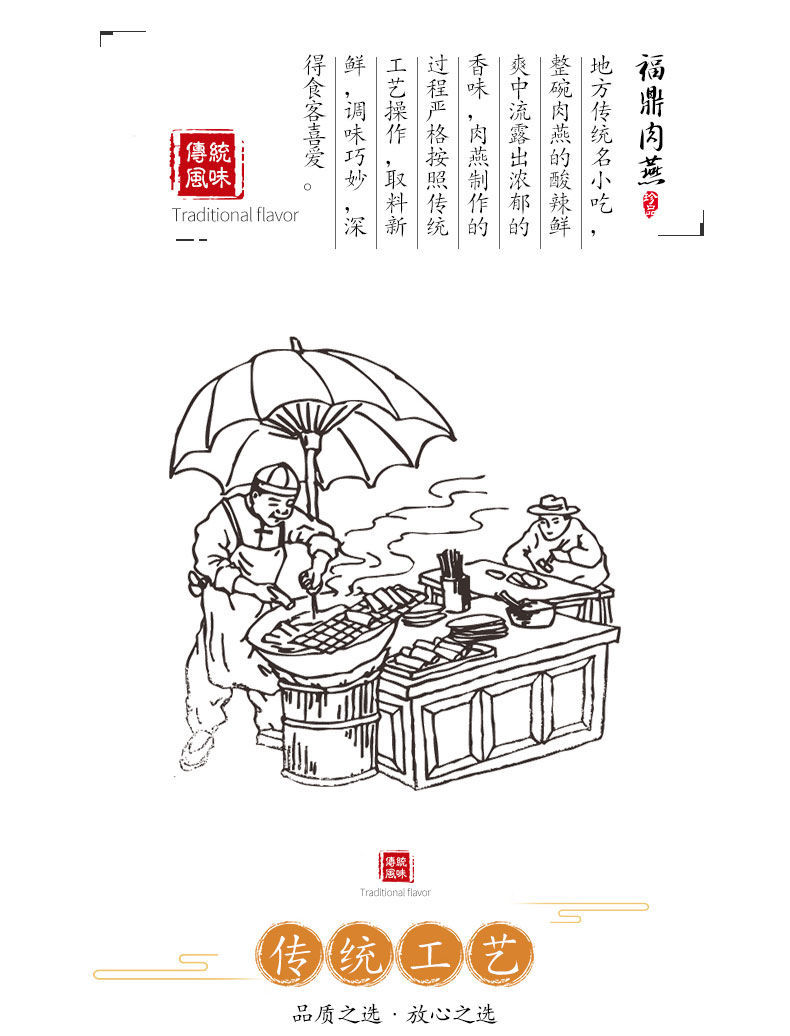 福建福州肉燕福鼎特产闽南小吃纯手工混沌云吞扁肉食加热即食早餐 200