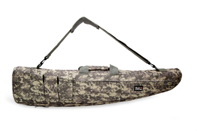 911狗包战术枪包cs军迷用品迷彩斜口包黑色方包钓鱼包卡其色12米斜包