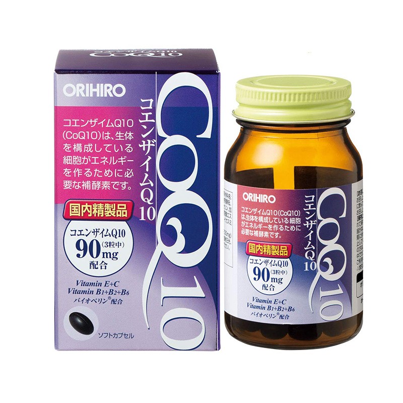 日本直邮日本orihiro欧力喜乐进口辅酶q10胶囊增强心脏活力90粒1瓶装