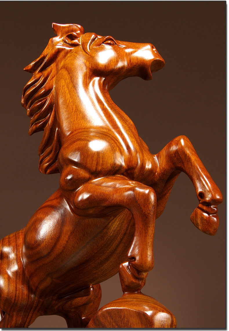 花梨木雕马摆件实木马雕刻工艺品红木马摆件木马摆件家