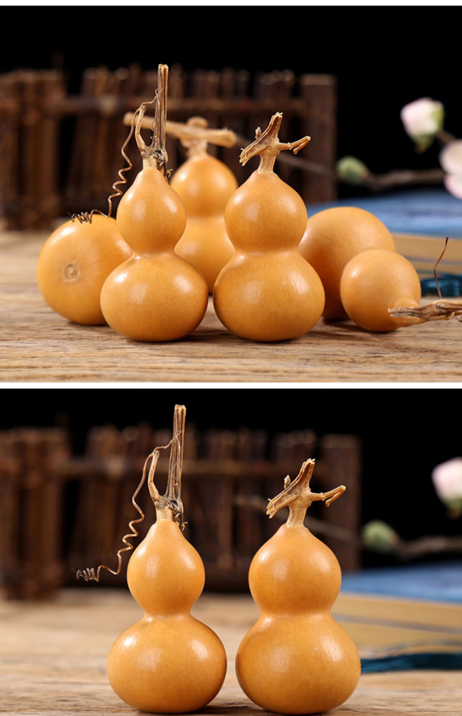 波士登 手捻小葫芦迷你随身文玩疙瘩葫芦把玩把件挂件包浆草里金摆件