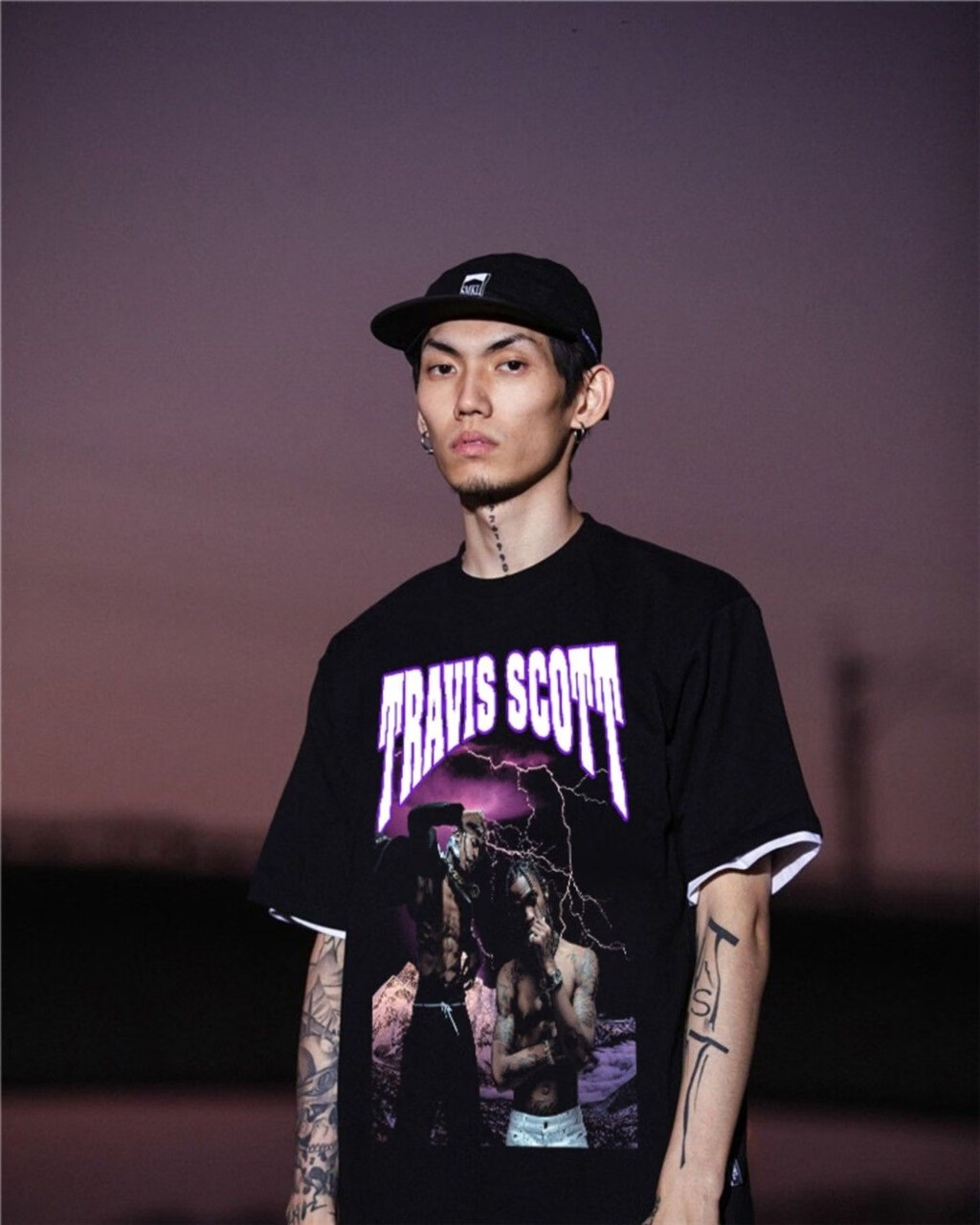 hiphop說唱2pac travis scott asap eminem xxx lil pe jcole黑色 2xl