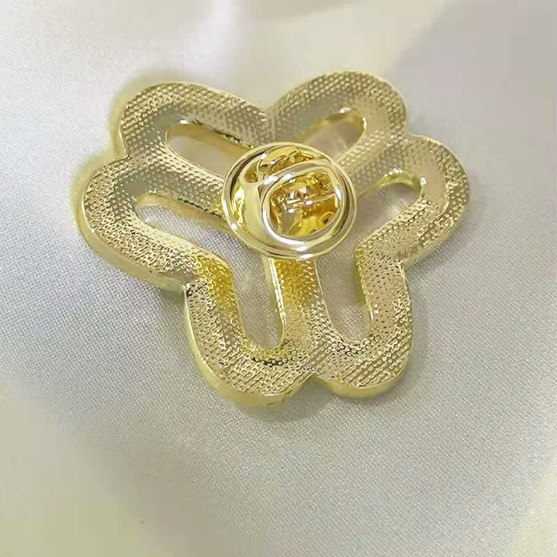 妇联标志胸针妇女联合会徽章三环丝巾扣别针领针 刺马针白色【图片