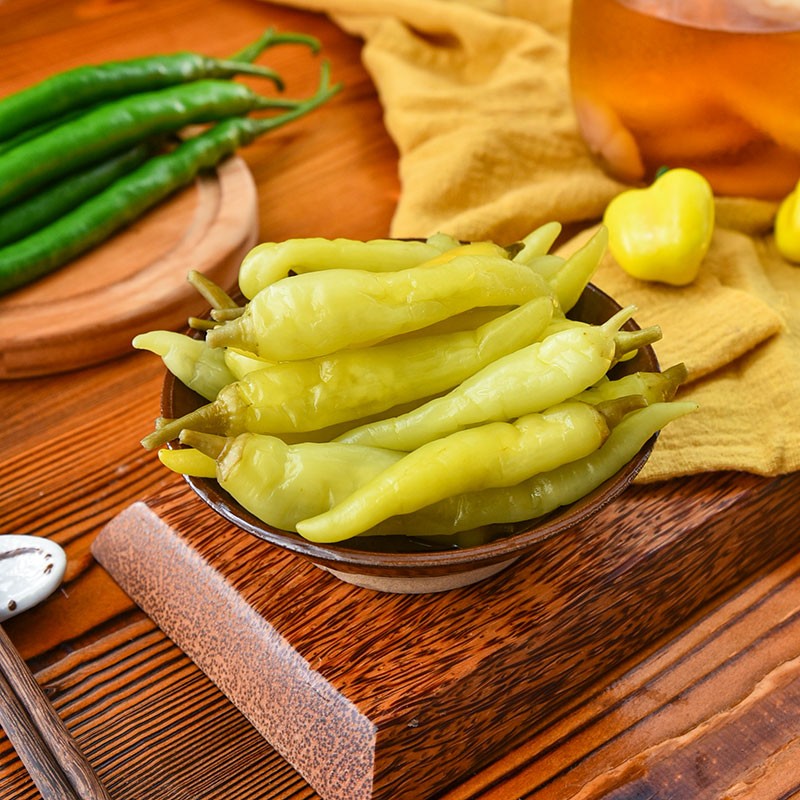 城隍酸料泡椒长辣椒长条辣椒 发记甜酸白椒480g*2罐 酸野广西酸嘢腌制