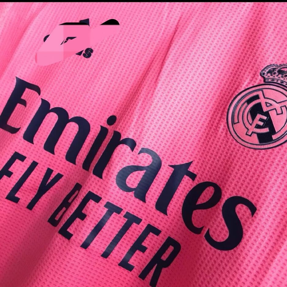 2021皇马客场球员版 粉色皇马球衣 c罗球衣 本泽马拉莫斯 印欧冠三章