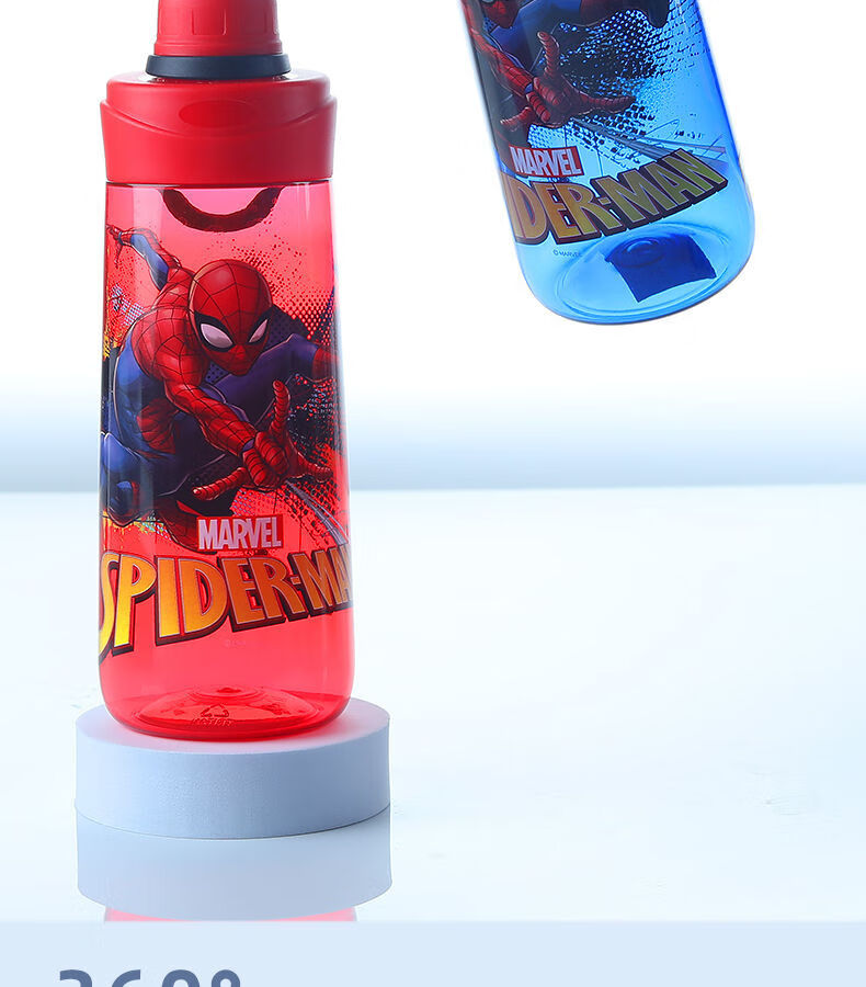 迪士尼儿童水杯中小学生男女运动便携水壶大容量防摔夏季塑料杯子