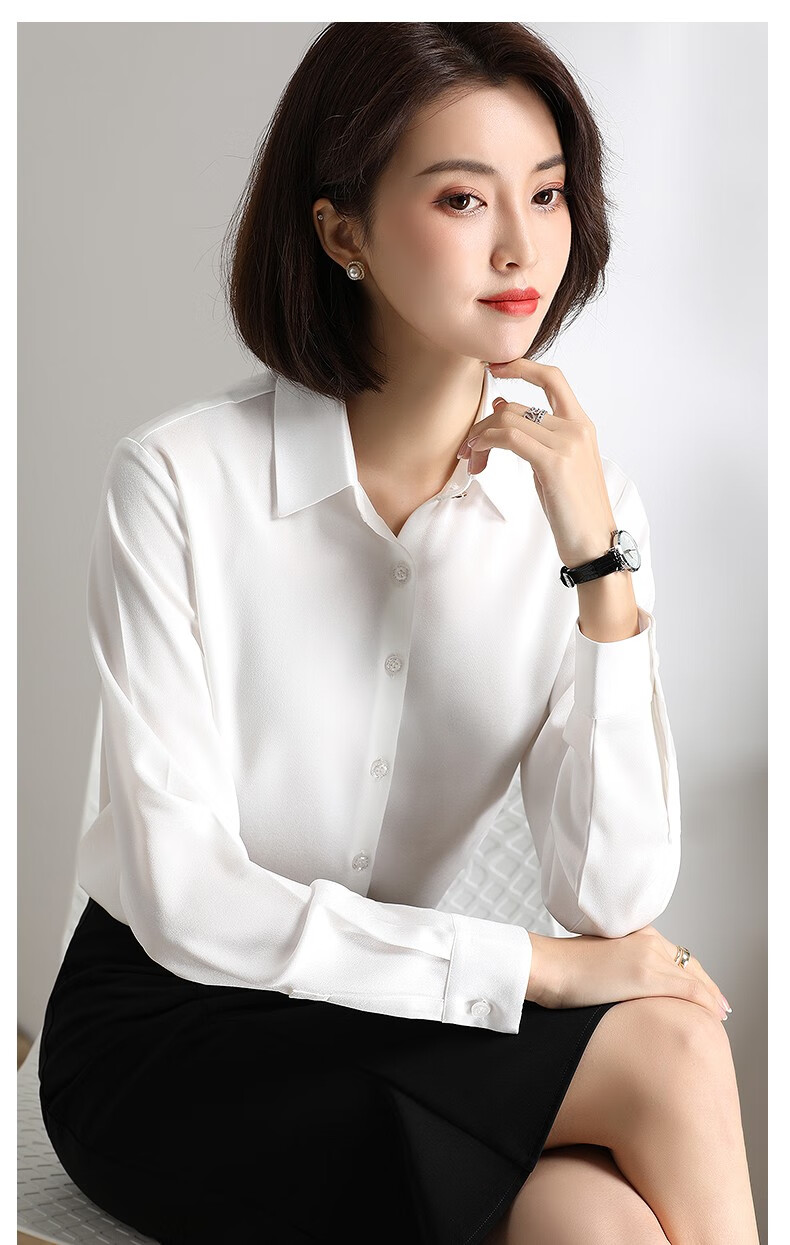 国际轻奢高档品牌女装进口品质高端特价职业白衬衫女长袖2021新款初秋