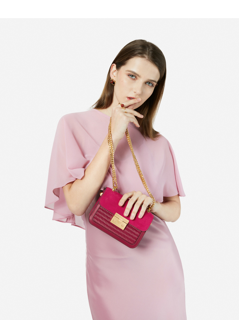 charleskeith包包女包单肩包女士ck280700798链条小方包red红色s